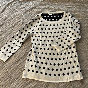 Liz Claiborne Polka Dot Sweater, 3/4 length Sleeve
